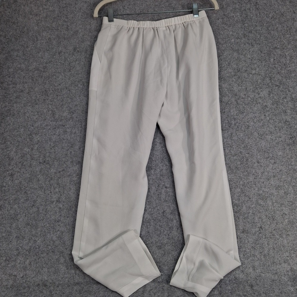Tahari Loren Pant Womens XS White Elastic Waist Drawstring Joggers F11BA205 - Picture 2 of 7